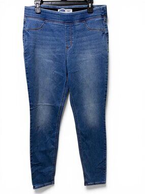 Old Navy Rockstar Jeggings Womens 12 Blue Stretch Pull On Skinny Jeans
